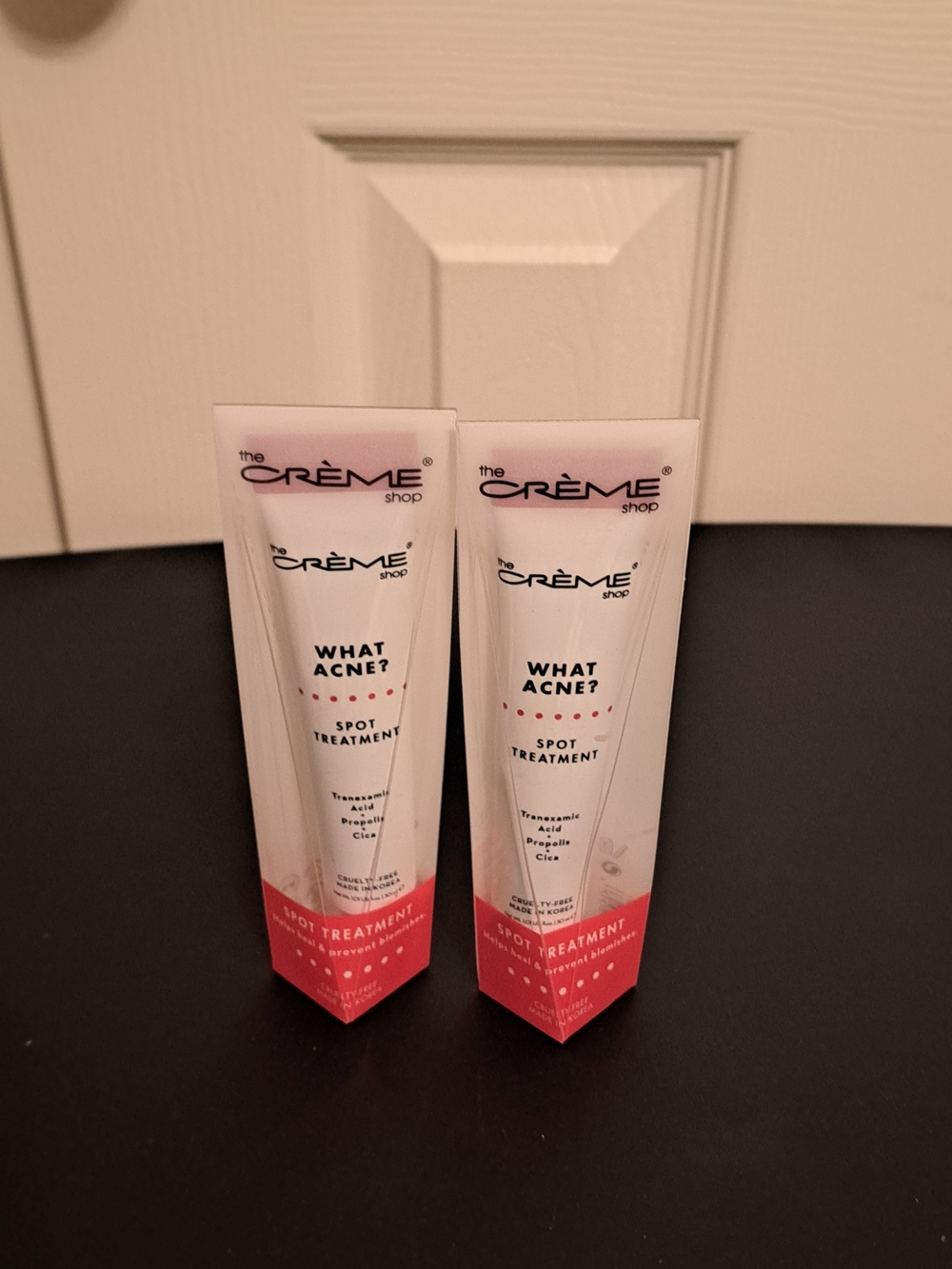 The Crème Shop WHAT ACNE? Spot Treatment - White & Pink Packaging